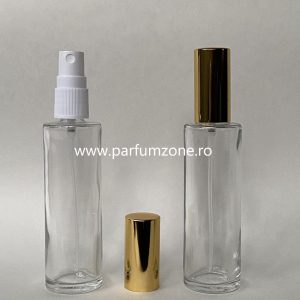 Sticluţă pentru parfum 50 ml. cu pulverizator şi capac. Preţ pentru 10 buc.(1 buc= 8,00 RON)